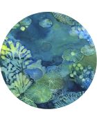 4 Sets de table ronds fond de mer multicolores - D.40 cm