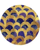 4 manteles individuales redondos de lujo, 1 multicolor - D.40 cm