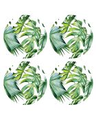 4 Sets de table exotique ronds multicolores - D.40 cm