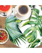 4 Sets de table exotique ronds multicolores - D.40 cm