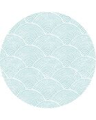 4 Sets de table par set ronds Vagues japonaises 1 multicolores - D.40 cm