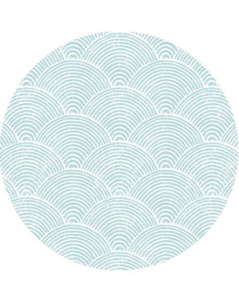 4 Sets de table par set ronds Vagues japonaises 1 multicolores - D.40 cm