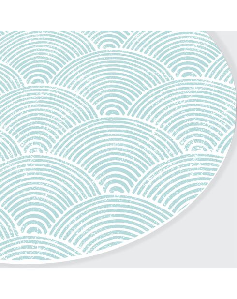 4 Sets de table par set ronds Vagues japonaises 1 multicolores - D.40 cm