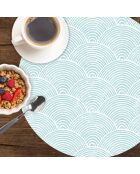 4 Sets de table par set ronds Vagues japonaises 1 multicolores - D.40 cm