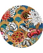 4 manteles individuales redondos deluxe multicolores - D.40 cm