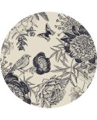 4 Sets de table ronds oiseau 3 multicolores - D.40 cm