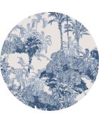 4 tovagliette rotonde in palma blu - D.40 cm