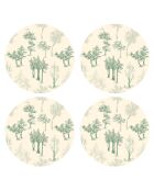 4 mehrfarbige runde baumförmige Tischsets - D.40 cm