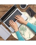 4 mehrfarbige runde baumförmige Tischsets - D.40 cm