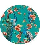 4 Sets de table Paon 8 multicolores - D.40 cm