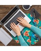 4 Sets de table Paon 8 multicolores - D.40 cm