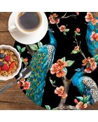 4 manteles individuales multicolores Peacock 7 - D.40 cm