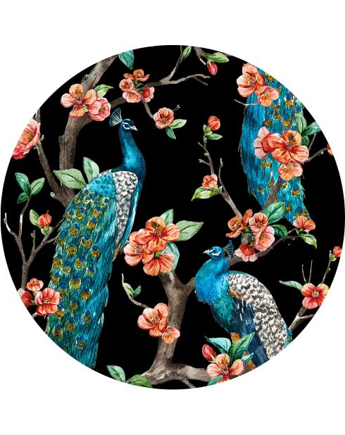 4 manteles individuales multicolores Peacock 7 - D.40 cm