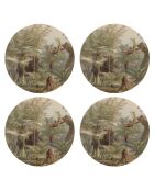 4 tovagliette rotonde Trinity multicolore - D.40 cm