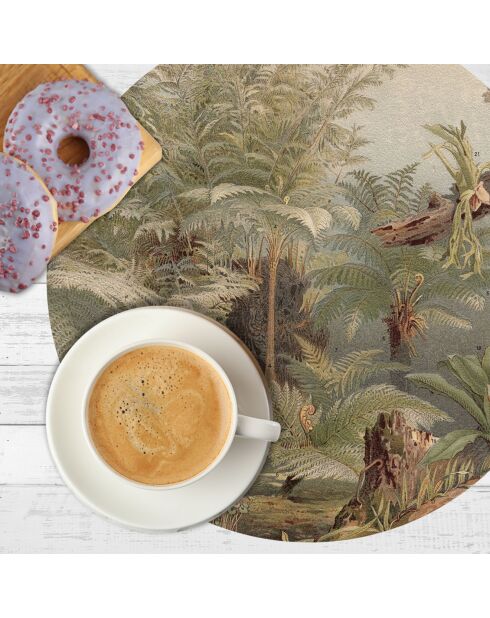 4 veelkleurige Trinity ronde placemats - D.40 cm