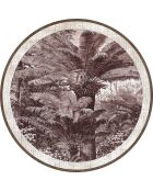 4 manteles redondos rojos Santo Domingo - D.40 cm