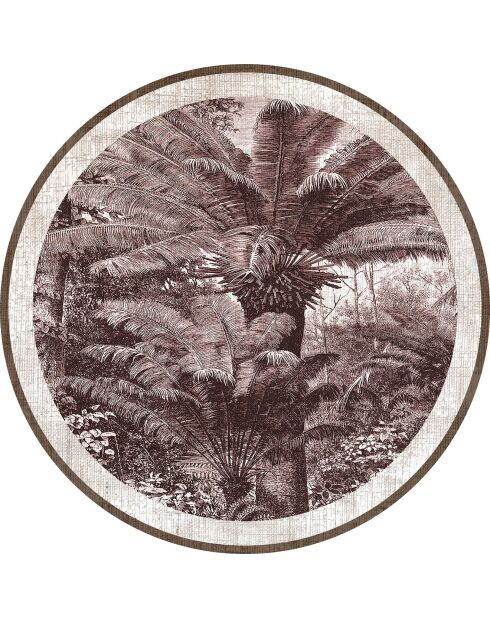 4 manteles redondos rojos Santo Domingo - D.40 cm