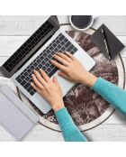 4 manteles redondos rojos Santo Domingo - D.40 cm