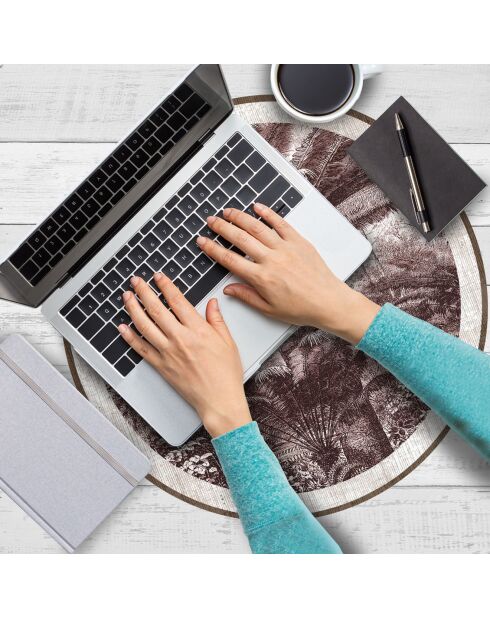 4 manteles redondos rojos Santo Domingo - D.40 cm