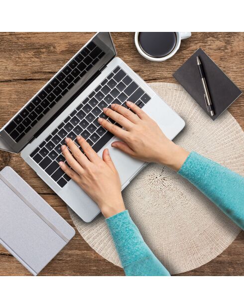 4 Sets de table ronds osier multicolores - D.40 cm