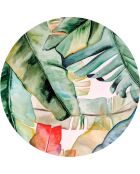 4 Sets de table ronds feuilles colorées multicolores - D.40 cm