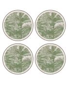 4 tovagliette rotonde Santo Domingo verdi - D.40 cm