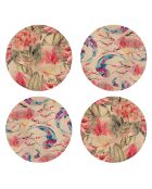 4 Sets de table ronds Motifs japonais multicolores - D.40 cm