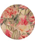 4 Sets de table ronds Motifs japonais multicolores - D.40 cm