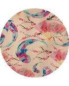 4 Sets de table ronds Motifs japonais multicolores - D.40 cm