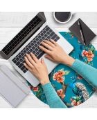 4 mehrfarbige Tischsets Peacock 4 - D.40 cm