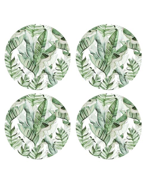 4 manteles individuales redondos La Habana multicolores - D.40 cm