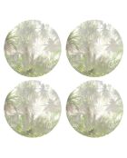 4 Sets de table ronds Haiti  multicolores - D.40 cm