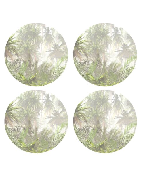 4 Sets de table ronds Haiti  multicolores - D.40 cm