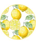 4 runde Zitronen-Tischsets - D.40 cm