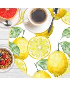 4 runde Zitronen-Tischsets - D.40 cm