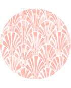 4 Sets de table ronds art-deco corail - D.40 cm