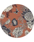 4 bunte Vögel 4 runde Tischsets - D.40 cm