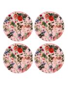 4 veelkleurige ronde lente-placemats - D.40 cm