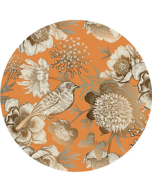 4 Sets de table ronds oiseau 2 multicolores - D.40 cm