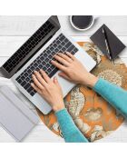 4 Sets de table ronds oiseau 2 multicolores - D.40 cm