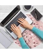 4 Sets de table ronds marbre roses - D.40 cm