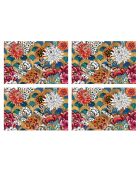 4 tovagliette rettangolari deluxe 2 multicolore - 30x45 cm