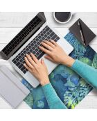 4 rechteckige Tischsets aus blauem Marmor mit Meeresboden - 30x45 cm