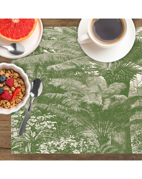 4 tovagliette rettangolari verdi Santo Domingo - 30x45 cm