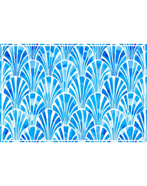 4 rechteckige Tischsets Art-Deco-Blau Art-Deco-Blau - 30x45 cm