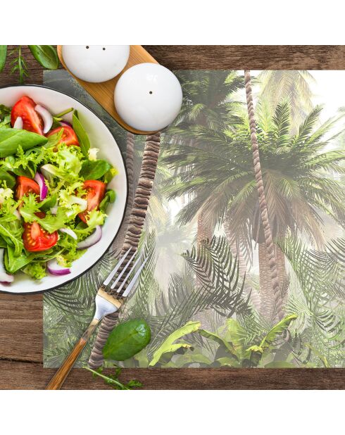 4 Sets de table rectangulaires Haïti multicolores - 30x45 cm