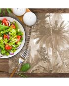 4 tovagliette rettangolari multicolori Haiti seppia - 30x45 cm