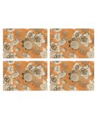 4 rechteckige Vogel-Tischsets 10 mehrfarbig - 30x45 cm