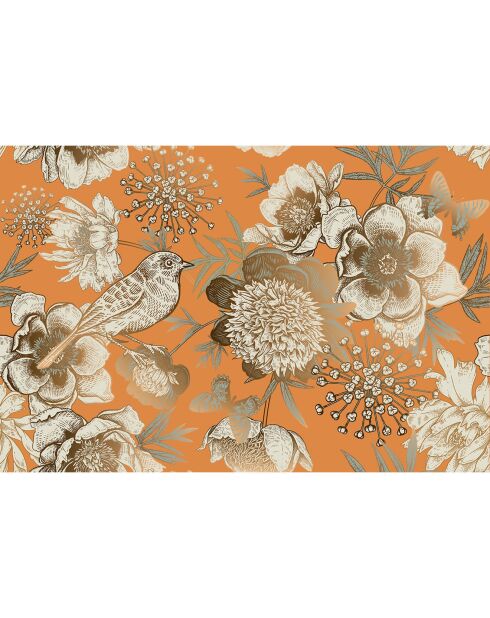 4 rechteckige Vogel-Tischsets 10 mehrfarbig - 30x45 cm