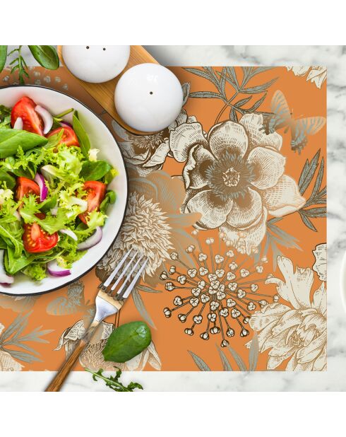 4 rechteckige Vogel-Tischsets 10 mehrfarbig - 30x45 cm